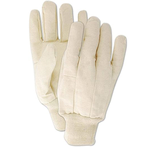 Gants de perceuse en toile de coton en tissu de tricot blanc confortable et réutilisables durables à usage général poignet industriel robuste - Product Image 1