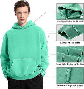 Sweat à capuche surdimensionné de haute qualité avec logo personnalisé pour hommes Nouveau design de mode très vendu - Product Image 3