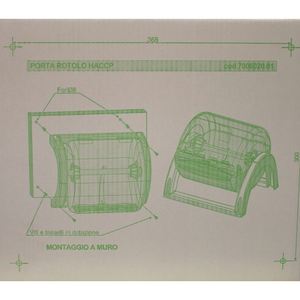Essebidue White <b>Blue</b> Cleaning <b>Roll</b> Holder 41x34.5x35cm <b>Paper</b> <b>Roll</b> Storage Rack - Product Image 2
