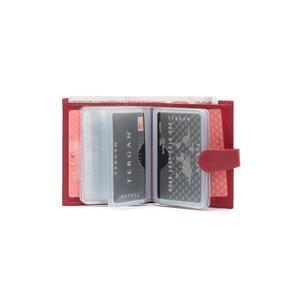 Porta carte Unisex in pelle rossa 01323 c71