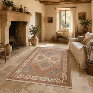 Alfombra lavable Netline Home Ember Heritage color naranja cálido - Product Image 4