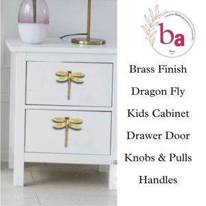 Design industriel Dragon Fly Kids Cabinet Tiroir Porte Boutons Poignées Fonte Finition Laiton pour Armoire Cuisine Chambre à coucher - Product Image 3