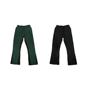 Ensembles de survêtements personnalisés avec pantalons évasés et sweats à capuche pour l'hiver, impression sérigraphique sur mesure, 100% coton, streetwear respirant - Product Image 4