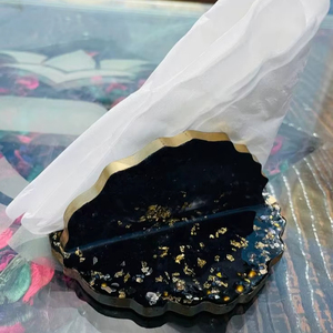 ASSISTANCE QUALITÉ ATTRACTIVE RÉSINE TISSU SUPPORT DÉCORATIF Fabriqué À La Main Porte-mouchoirs pour Salle À Manger Cuisine Utiliser Serviette De Rangement - Product Image 1