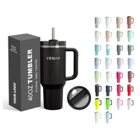 YEWAY Gobelet de voyage isotherme en acier de 40 oz, design classique pour les amateurs de café, idéal pour les voyages en sac à dos, vente en gros