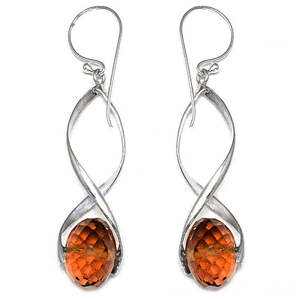 Pendientes de Plata 925 con Citrino para Mujer, Joyería de Moda - Product Image 2