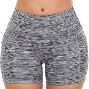 Pantalones cortos de yoga deportivos transpirables para mujer con botón elástico y decoración de patrón de lazo Push-up Fitness Training-Precio al por mayor - Product Image 1