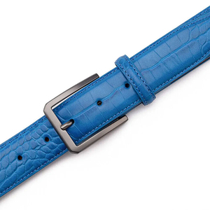 เข็มขัดคาดเอวแฟชั่นหนังจระเข้สำหรับผู้ชายและผู้หญิงเข็มขัดหนังใส่สบายสุดหรูสำหรับใช้ในชีวิตประจำวัน - Product Image 4