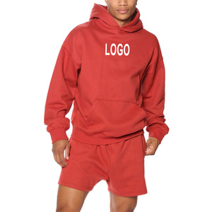 Conjunto de Sudadera con Capucha y Pantalones Cortos Deportivos Transpirables para Hombre y Mujer, Personalizables, de Poliéster/Algodón, Colores Personalizados - Product Image 1