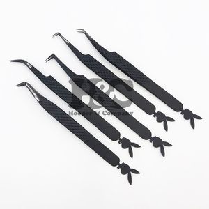 Pinzas Profesionales para Extensión de Pestañas, Juego de Pinzas de Acero Inoxidable, Empaque con Logotipo Personalizado, Alta Calidad, Gran Venta, Color Azul - Product Image 5