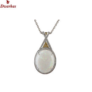 High Quality Luxury Gold Plated 925 Sterling Silver Ethiopian <b>Opal</b> White CZ Multi Gemstone Pendant <b>Necklace</b> Jewelry for Party - Product Image 4