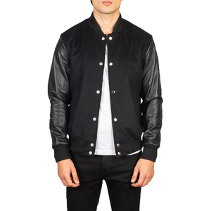 Chaquetas Varsity Modernas para Hombre con Bloques de Color, Cierre a Presión y Ribetes Deportivos para una Moda Urbana a la Vanguardia - Product Image 1