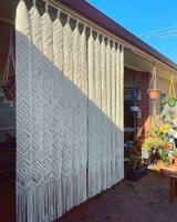 Accessoires faits main bohèmes, décoration en coton, grande tapisserie murale, rideau de porte en macramé suspendu