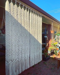 Boho Accessoires Faits À La Main Coton Décor Grande Toile De Fond Tapisserie Suspendue Macramé Porte Rideau - Product Image 1