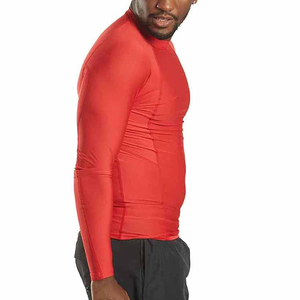 Rashguards pour hommes de couleurs unies, vêtements de sport pour l'entraînement et la remise en forme, rashguards de compression, chemises rashguards personnalisées pour hommes - Product Image 2