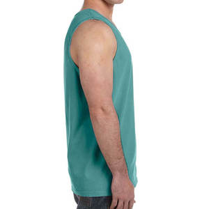 Camisetas sin mangas informales de verano de alta calidad para hombres Nueva moda OEM Logotipo personalizado Gimnasio Deportes Tops Material de poliéster Tallas grandes - Product Image 2