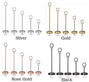 Porte-cartes de luxe ton or Place Design de bague de base lourde Idéal pour les mariages Événements Restaurant Table Numéros ou signes - Product Image 6