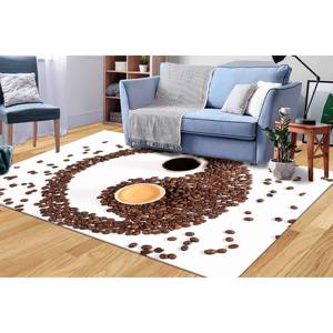 Tapis Yin Yang café, Tapis cadeau pour les amateurs de café, Tapis marron, Tapis en velours - Product Image 2