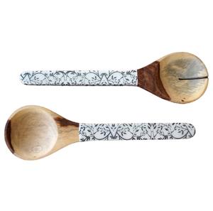 Ustensiles de dîner en bois cuillères couverts couteau fourchette cuillère couleur bois couverts ensemble avec manche triangulaire fournitures de table - Product Image 1