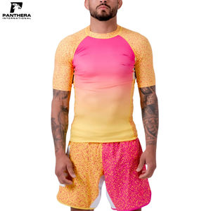 แผ่นยางรัดกล้ามเนื้อแขนสั้นสำหรับผู้ชายผ้า2025แบบ100% โพลีเอสเตอร์ - Product Image 1