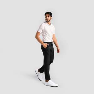 Pantalon décontracté noir GAI pour filles, taille mi-haute, coupe droite, respirant et infroissable, ajustement régulier - Product Image 4