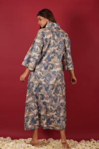 ชุดแม็กซี่เดรสยาวสำหรับผู้หญิงทำด้วยมือชุดเดรสแม็กซี่พิมพ์ลายหรูหรามีสไตล์ไม่ซ้ำใครชุดเดรสแม็กซี่ผ้าฝ้ายยาวคลุมสำหรับฤดูร้อน - Product Image 6