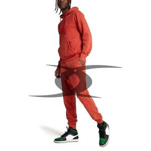 Men's Acid Wash DTG Printed Flared <b>Full</b> Tracksuits Thick <b>Zip</b> up Fleece Hoodies and Sweatpants Winter Cotton Sets - Product Image 1
