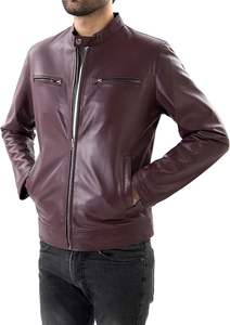 Meilleures ventes de veste en cuir véritable de rue haute pour hommes, au meilleur prix de gros, de couleurs différentes - Product Image 3