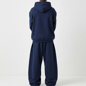 Custom Made Loose Fit Heavyweight 100% Cotton 420 Gsm Boxy Fit Hoodie & Jogging Sweatpants Breathable Fashionable Sweatsuit - Product Image 2