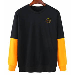 Sudaderas para Hombre con Logotipo Personalizado al por Mayor, Cuello Redondo Holgado, Sudadera de Algodón Combinado de Gran Tamaño para Hombre - Product Image 1