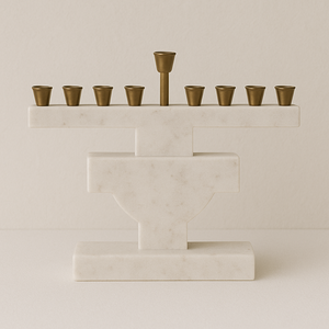 Vente flash : Menorah en marbre, porte-bougie moderne, chandelier à neuf branches pour Hanoucca, décoration haut de gamme, judaïca, éclairage d'intérieur, fête - Product Image 4