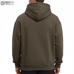 2025 Otoño-Invierno hombres grandes sudaderas con capucha de lana de algodón bordado sólido Casual Abrigo con capucha de punto temporada de invierno secado rápido - Product Image 2