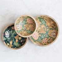Bol de service en bois poli de haute qualité, design classique moderne, collection artisanale, imprimé sur mesure, respectueux de l'environnement, pour les fêtes