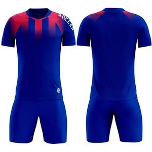 ชุดกีฬาระบายอากาศแห้งเร็วแบบปรับแต่งได้ชุดฟุตบอลทีมฟุตบอลของผู้ชายชุดเสื้อเจอร์ซีย์ลายแนวตั้ง6ปี - Product Image 3
