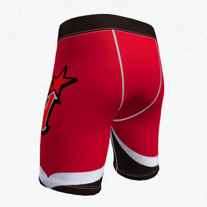 กางเกงขาสั้นตาข่ายรัดกล้ามเนื้อของผู้ชายกางเกงออกกำลังกายกางเกงฟิตเนสแบบลำลองเอวยางยืดแบบปักโลโก้ได้ตามต้องการ - Product Image 2