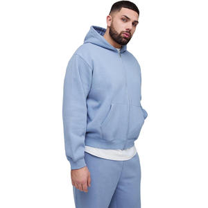 Sweat à capuche unisexe pour homme 100% coton Design ample avec broderie 3D Logo délavé à l'avant - Product Image 1