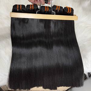 VENTE EN GROS BONE DROITE SUPER DOUBLE NATUREL NOIR VIERGE CRU DONATEUR UNIQUE EXTENSIONS DE CHEVEUX HUMAINS VIETNAMIENS - Product Image 1