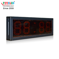 Horloge murale LED numérique à segments LED personnalisée pour l'intérieur, affichage de l'heure et de la température, écran de temps et de température, carte de circuit imprimé