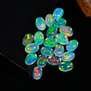 อัญมณีโอปอลคาร์โบชองแท้สีรุ้งสีขาวไฟสีขาวแบบโอปอลทรงหลังเบี้ยทรงหลวมธรรมชาติอัญมณีโอปอลไฟสีขาว - Product Image 6