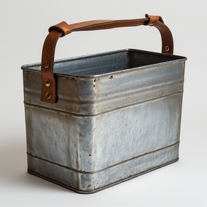 Macetero de cuero galvanizado hecho a mano con cuerpo mate rústico artesanal diseñado para decoración de temporada - Product Image 4