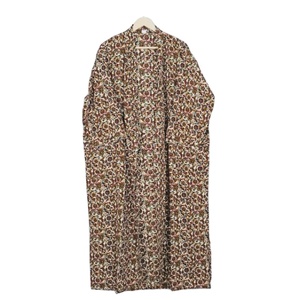 Robe longue vintage en soie recyclée Sari Kimono Floral Robe Bikini couverture maison peignoir plage couverture chemise de nuit indien Robe salon été - Product Image 2