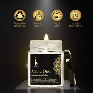 Premium Natural Soy Jar <b>Candle</b> Arabic <b>Oud</b> Scented Luxury Home Fragrance <b>Candle</b> for Aromatherapy & Interior Decor Wholesale - Product Image 5