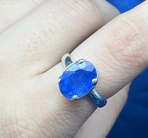 Bague en argent Tanzanite naturelle Bague en argent avec pierres précieuses Tanzanite Bijoux en argent faits à la main pour femmes - Product Image 1