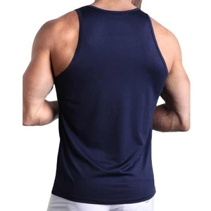 Mode grande taille vêtements pour hommes débardeur court solide sans couture Stretch sans manches Street Wear débardeur pour hommes - Product Image 2
