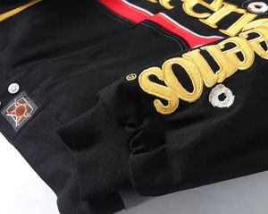 Veste de moto en coton respirant OEM en gros, logo brodé personnalisé, patch vintage, veste de course Nascar pour hommes, toutes saisons - Product Image 4