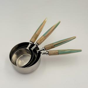 Tazas y Cucharas Medidoras de Acero Inoxidable con Mango de Resina para Café en Polvo, para Uso en Cocina, Hotel y Restaurante, a Bajo Precio - Product Image 4