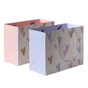 Bolsas de regalo de papel encerado lavables coloridas personalizadas al por mayor bolsas de compras reutilizables para zapatos y ropa con su logotipo - Product Image 4