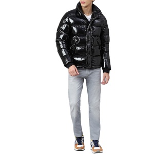 Hot Sale Unisex Winter <b>Lightweight</b> Warm Padded Hooded <b>Jacket</b> Coat Latest Shiny Bubble Ultralight Puffer Softshell <b>Jacket</b> for <b>Men</b> - Product Image 3