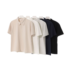 Camiseta Polo de Marca Estadounidense de Moda para Hombre, Peso Pesado 240g, Antibacteriana 7A, Solona, Cuello Solapa, Color Puro, Manga Corta, Protección Solar - Product Image 1