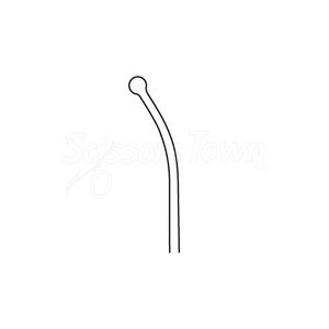 Eje curvo de sonda de bola con marcas graduadas y mango moleteado para precisión quirúrgica - Product Image 6